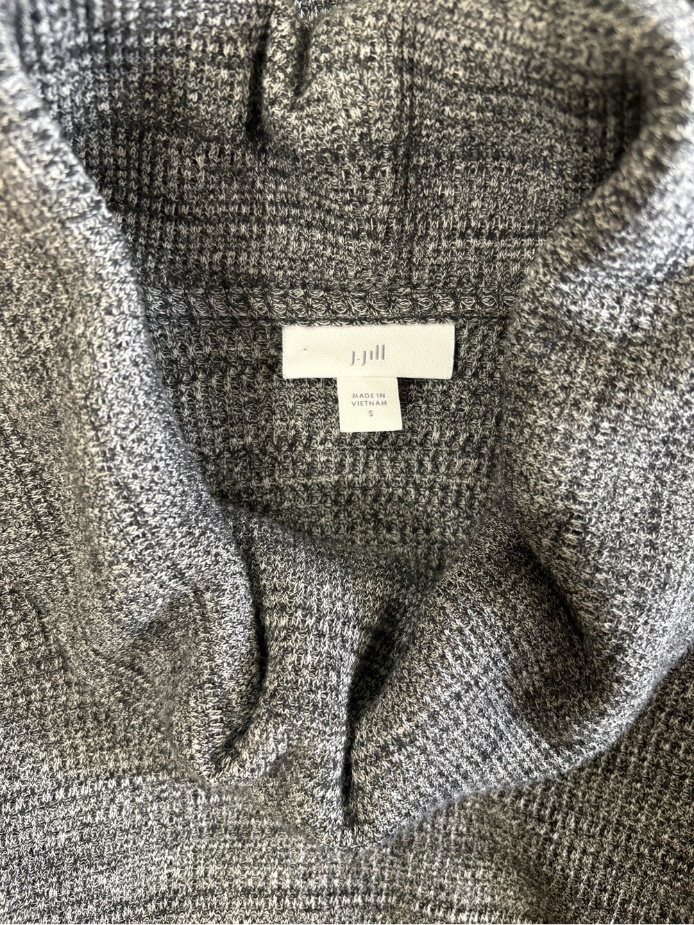 J.Jill Pure Jill Marled Cowl Turtleneck Pullover Sweater Side Lace-Up Size Small - Picture 6 of 6